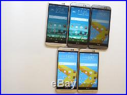 Lot of 5 HTC One M9 OPJA200 32GB Sprint Smartphones Good Charger Port AS-IS