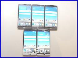 Lot of 5 LG G3 D851 T-Mobile Smartphones AS-IS GSM