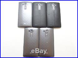 Lot of 5 LG G4 AS991 Smartphones 3 C-Spire All Good Charger Port AS-IS