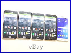 Lot of 5 Samsung Galaxy A5 (2016) Smartphones 1 GSM Unlocked & 4 Claro AS-IS GSM