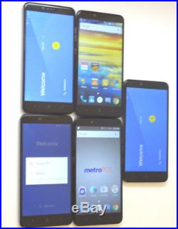 Lot of 5 ZTE ZMax Pro Z981 32GB 3 MetroPCS & 2 T-Mobile Smartphones AS-IS GSM
