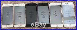 Lot of 6 Apple iPhone 6 (4) and 6S (2) Smartphones All Power On AS-IS
