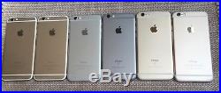 Lot of 6 Apple iPhone 6 (4) and 6S (2) Smartphones All Power On AS-IS