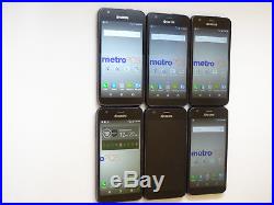 Lot of 6 Kyocera Hydro Wave MetroPCS Smartphones 5 Power On Good LCD AS-IS GSM