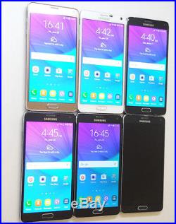 Lot of 6 Samsung Galaxy Note 4 International GSM Unlocked Smartphones AS-IS