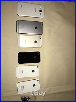 Lot of 6 phones cricket galaxy amp prime iphone6 iphone5s iphone4s iphone4