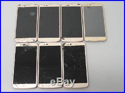 Lot of 7 LG K10 MS428 Metro PCS Gold Smartphones All Power On Good LCD AS-IS GSM
