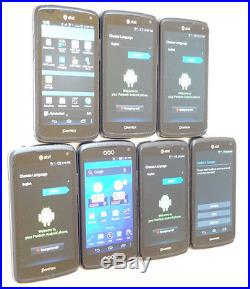 Lot of 7 Pantech Flex P8010 AT&T Smartphones All Power On Good LCD AS-IS GSM