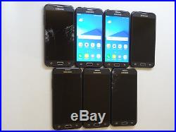 Lot of 7 Samsung Galaxy J3 Prime SM-J327T Smartphones All Power On AS-IS GSM