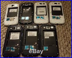 Lot of 7 Samsung Galaxy S3 GSM/CDMA No Power TESTED Used wholesale for parts