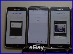 Lot of 7 Samsung Galaxy S5 SM-G900P Sprint Smartphones AS-IS CDMA Burn Marks