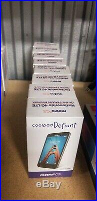 Lot of 8 New Sealed Coolpad Defiant phones for METRO PCS