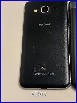 Lot of 8 Samsung Verizon & GSM Unlocked Smartphones (mixed models) Cracked