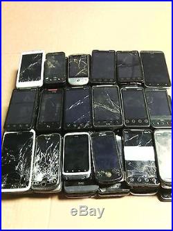 (Lot of 92) Genuine T-Mobile HTC Phone damaged/ broken