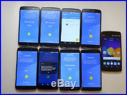 Lot of 9 Alcatel OneTouch Idol 3 6045O Cricket Smartphones AS-IS GSM Cracked