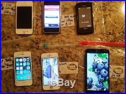 Lot of Used Cell Phones iPhone 5, 4, LG Android