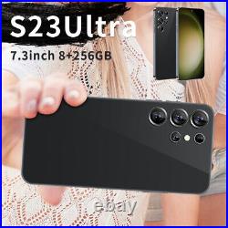 NEW S23 Ultra 8+256GB Smartphone 7.3 Unlocked Dual SIM Android Mobile Phones US