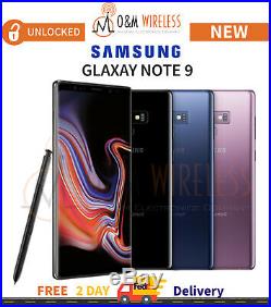 NEW Samsung Galaxy NOTE 9 Black Blue Purple Silver SM-N960U1 Unlocked 128/512GB