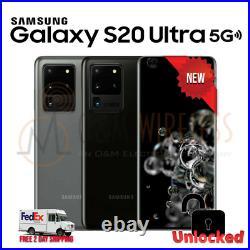 NEW Samsung Galaxy S20 Ultra 5G SMG988U1 Unlocked US MODEL 128/512GBBlackGray