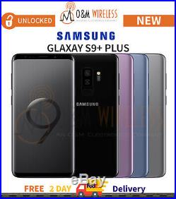 NEW Samsung Galaxy S9+ PLUS 64GG Black Purple Blue (SM-G965U1, Factory Unlocked)