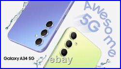New Samsung Galaxy A34 5G Factory Unlocked Dual SIM GSM 128GB Cell Phone BK