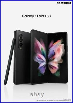 OB Samsung Galaxy Z Fold3 5G F926U 256GB, 512GB Phantom Black GSM+CDMA Unlocked