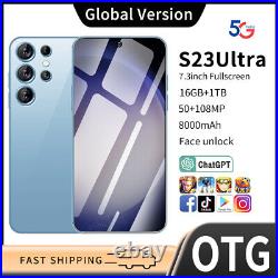 S23 Ultra 4G/5G Smartphone 7.3 16GB+1TB Unlocked Android Mobile Phones 8000mAh