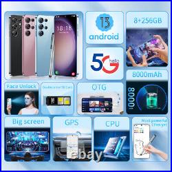 S23 Ultra 8+256GB Smartphone 7.3 Factory Unlocked Android Mobile Phones 8000mAh