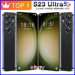 S23 Ultra Smartphone 7.3 4+64GB Android Factory Unlocked Mobile Phones 8000mAh