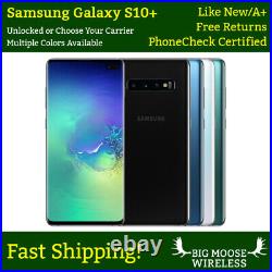 Samsung Galaxy S10+ Plus Unlocked G975U 128GB Black Excellent