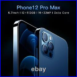 Smartphone i12 Pro Max Android 12GB+512GB ROM Unlock Dual sim