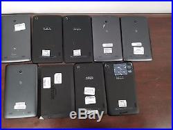 Tablets Lot Of 9 Various Brands / Carriers
