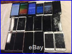 Untested Samsung/lg/htc/ztemotorola Phones Lot Of 18 (as Is Not Working)