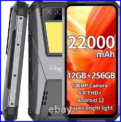 Unihertz Tank 12GB+256GB Large Battery Rugged Smartphone 22000 mAh 108MP Android