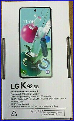 Unlocked LG K92 5G Titan Gray 6.7in 128GB AT&T GSM World Phone Very Good