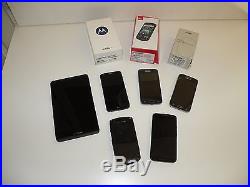 (Verizon) black Smartphone lot of 5 phones + tablet Samsung Lg Moto non working