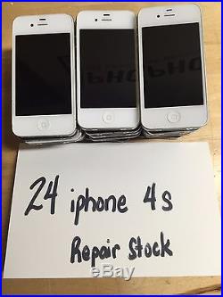 Wholesale LOT of (24) Apple iPhone 4S -Repair Stock