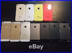 Wholesale LOT of (3) iPhone 5s, (4) iPhone 5, and (4) iPhone 5c with EXTRAs