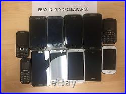 Wholesale Lot for Parts 15 Samsung Cell Phones with Bad LCD Smartphone (Unlocked)