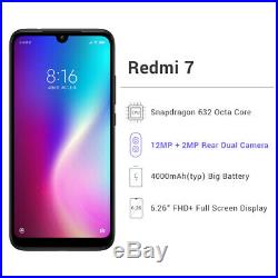 Xiaomi Redmi 7 4GB RAM 64GB ROM Mobile Phone Snapdragon 632 12MP 4000mAh Azul